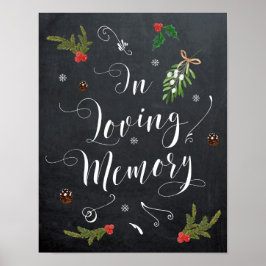 In liebevollem Gedächtnis Winterurlaub Hochzeitsze Poster