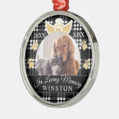 In liebevollem Haustier-Denkmal-Foto des Ornament Aus Metall (Links)