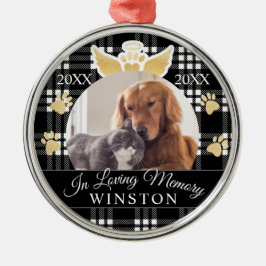 In liebevollem Haustier-Denkmal-Foto des Ornament Aus Metall