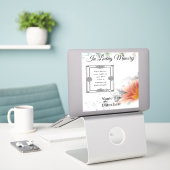 In liebevollem Memory Vinyl Aufkleber (Laptop auf Schreibtisch)