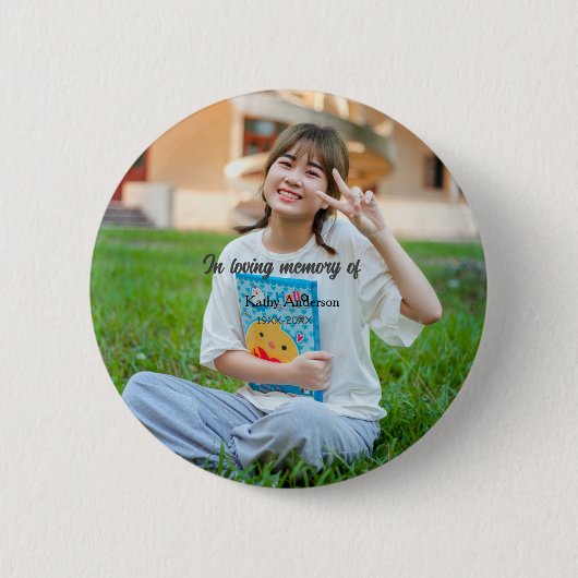 In liebevollem Speicher des Namensgedächtnisses Button (Vorderseite)