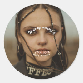 In liebevollem Speicher des Namensgedächtnisses Runder Aufkleber