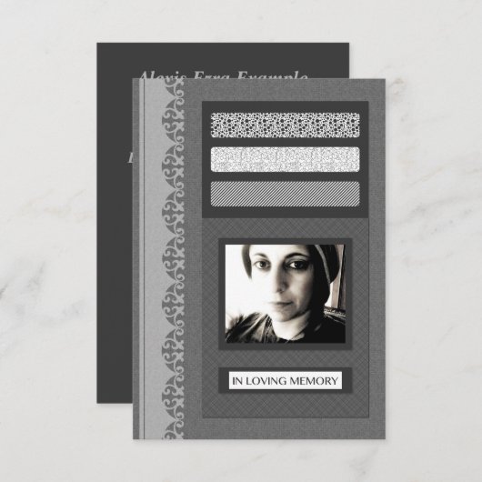 in liebevollen Ankündigungen von Gedächtnisbeerdig (Vorne/Hinten)