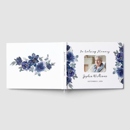 In liebevollen Erinnerungsblumen Gästebuch (Voll)