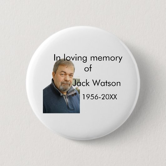 In liebevoller Erinnerung an das Jahr des Namens F Button (Vorderseite)