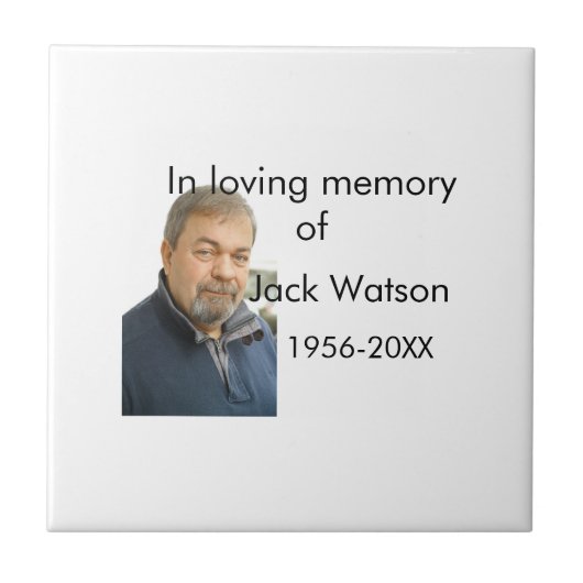 In liebevoller Erinnerung an das Jahr des Namens F Fliese (Vorderseite)