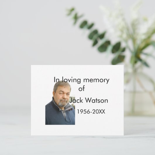 In liebevoller Erinnerung an das Jahr des Namens F Postkarte (Stehend Vorderseite)