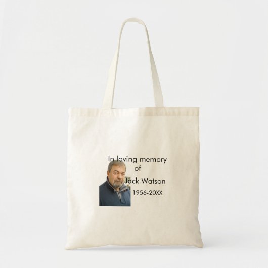 In liebevoller Erinnerung an das Jahr des Namens F Tragetasche (Vorne)