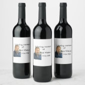 In liebevoller Erinnerung an das Jahr des Namens F Weinetikett (Flaschen)