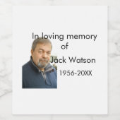 In liebevoller Erinnerung an das Jahr des Namens F Weinetikett (Einzelnes Label)