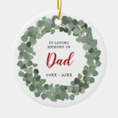 In liebevoller Erinnerung an den Vater Personalisi Keramik Ornament (Vorne)