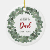 In liebevoller Erinnerung an den Vater Personalisi Keramik Ornament (Hinten)