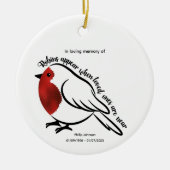 In liebevoller Erinnerung an einen geliebten Robin Keramik Ornament (Vorne)