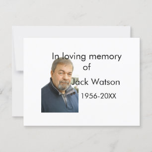 In liebevoller Erinnerung an name jahr foto modern Postkarte