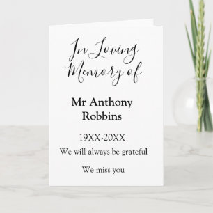 In liebevoller Erinnerung an name Trauer Andenken Karte