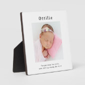 In liebevoller Erinnerung Babynamen-Display Fotoplatte (Vorderseite)