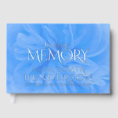 In liebevoller Erinnerung blaue Rose silberne Erin Gästebuch (Vorderseite)