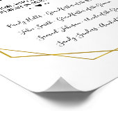 In liebevoller Erinnerung Erinnerung grün Gold Hoc Poster (Ecke)