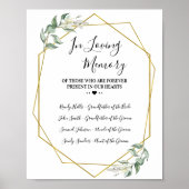 In liebevoller Erinnerung Erinnerung grün Gold Hoc Poster (Vorne)