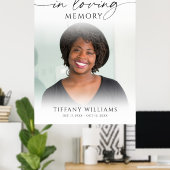 In liebevoller Erinnerung Foto-Trauer-Willkommenss Poster (Heimbüro)