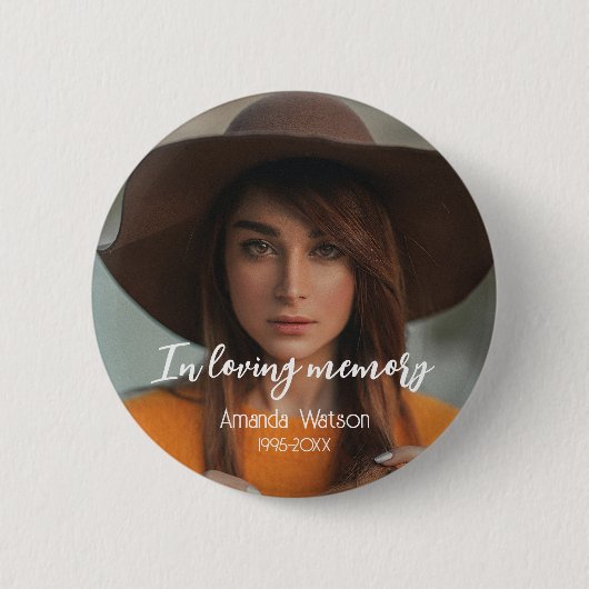 In liebevoller Erinnerung Gedenkfeier Beerdigung Button (Vorderseite)