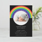 in liebevoller Erinnerung Regenbogen Baby Beerdigu Einladung (Stehend Vorderseite)
