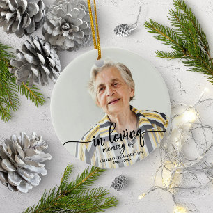 In liebevoller Erinnerung Süßes personalisiertes F Keramik Ornament