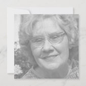 In liebevoller Erinnerung taube Foto Todesankündig Einladung (Rückseite)