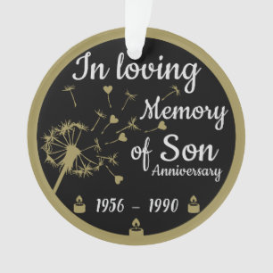In liebevoller Erinnerung Tod Jahrestag Son Ornament