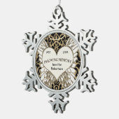 In liebevoller Gedächtnis-Verzierung Schneeflocken Zinn-Ornament (Rechts)