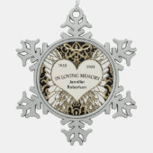 In liebevoller Gedächtnis-Verzierung Schneeflocken Zinn-Ornament (Vorderseite)