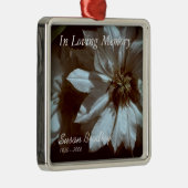 In liebevolles Gedächtnis-personalisierter Silbernes Ornament (Rechts)
