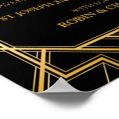 In Lieu of Favor Wedding Sign | Gatsby Art Deco Poster (Ecke)