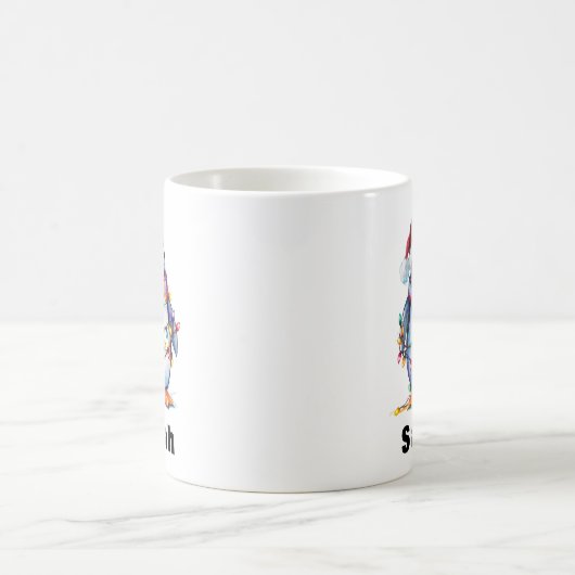 In Lights Pinguin Weihnachten getanzt Kaffeetasse (Mittel)