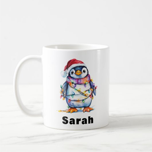 In Lights Pinguin Weihnachten getanzt Kaffeetasse (Links)