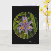 in lila blühen karte (Gelbe Blume)