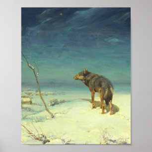 In Lone Wolf Samotny Wilk Alfred Wierusz Kowalski Poster