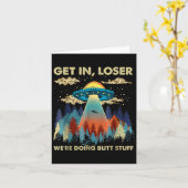 In Loser Alien macht Ufo Funny Hintern Stuff Karte (Gelbe Blume)