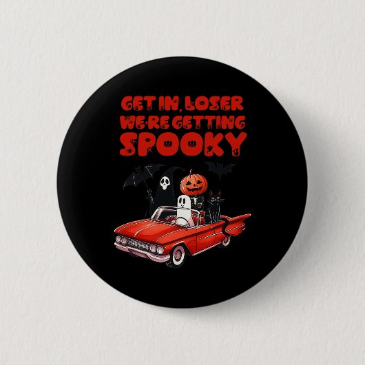 In Loser werden wir gespitzt lustiges Halloween-Sk Button (Vorderseite)