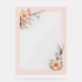 In Love Blossoming Under the Cherry Trees Acrylschild (Vorderseite)