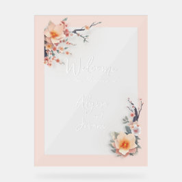 In Love Blossoming Under the Cherry Trees Acrylschild