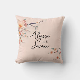 In Love Blossoming Under the Cherry Trees Kissen