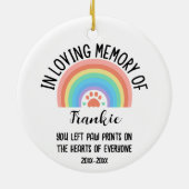 In Love Erinnerung an Hunde oder Katze Rainbow Bri Keramik Ornament (Hinten)