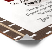 In Love Erinnerung an Ihren Hund (braun) Leinwand Poster (Ecke)