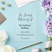 In Love Erinnerung an Namensbeerdigung Erinnerung Acryleinladungen (In Situ (Hochzeit))