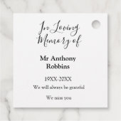 In Love Erinnerung an Namensbeerdigung Erinnerung  Geschenkanhänger (Rückseite)