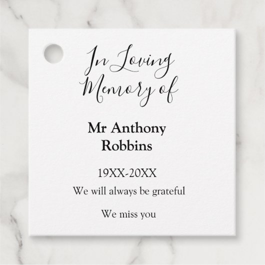 In Love Erinnerung an Namensbeerdigung Erinnerung  Geschenkanhänger (Vorderseite)