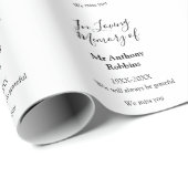 In Love Erinnerung an Namensbeerdigung Erinnerung Geschenkpapier (Rolleneckpunkt)