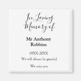 In Love Erinnerung an Namensbeerdigung Erinnerung  Magnet