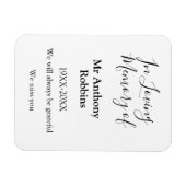 In Love Erinnerung an Namensbeerdigung Erinnerung  Magnet (Horizontal)